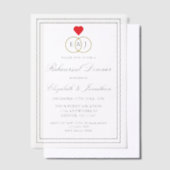 Entwind Rings Rehearsal Dinner Vellum Uitnodigingen (Offset)