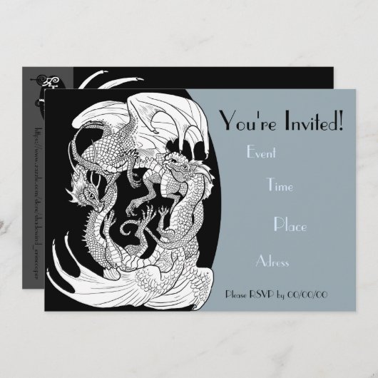 Entwined Eternity nodigt uit Kaart (Voorkant / Achterkant)