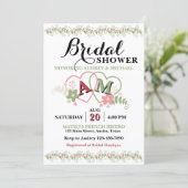 Entwined Hearts Bridal Shower Invitation Kaart (Staand voorkant)