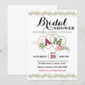 Entwined Hearts Bridal Shower Invitation Kaart (Voorkant / Achterkant)