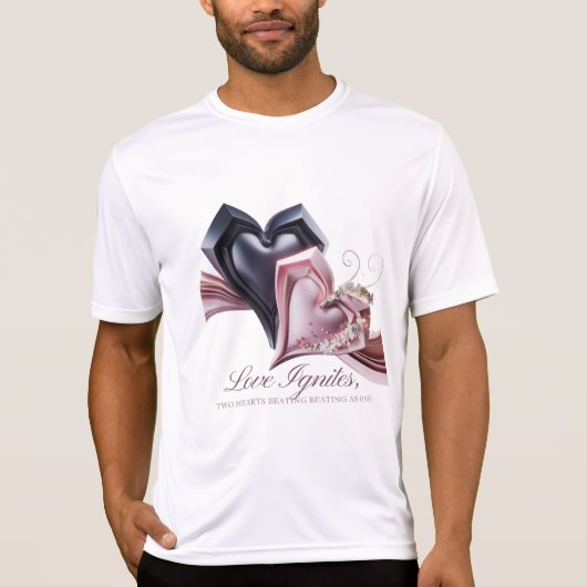 Entwined Hearts Mannen T-Shirt (Voorkant)