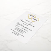 Entwined Hearts Rehearsal Dinner Folie Uitnodiging (Gedraaid)