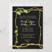Entwining Vine Noir P Invitation Kaart (Achterkant)