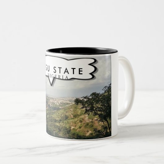 Enugu, Nigeria Gepersonaliseerd TeaCup/Mok Tweekleurige Koffiemok (Voorkant rechts)