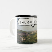 Enugu, Nigeria Gepersonaliseerd TeaCup/Mok Tweekleurige Koffiemok (Voorkant links)