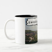 Enugu, Nigeria Gepersonaliseerd TeaCup/Mok Tweekleurige Koffiemok (Links)