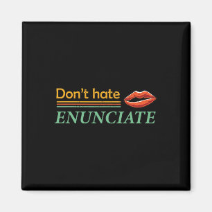 Enunciate Fun ASL Gebarentaal Lip Lezen Doof A Magneet