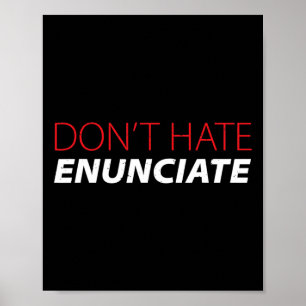 Enunciate Fun ASL Gebarentaal Lip Lezen Doof A Poster