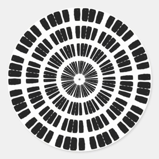 Envelop afdichtingen abstracte spinnenweb concentr ronde sticker (Voorkant)
