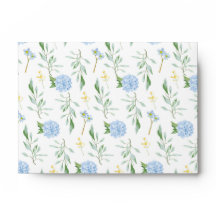 Envelop Blauw Bloemmotief Collectie 4 x 6