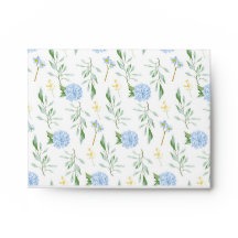 Envelop Blauwe Bloemencollectie 4.25 x 5.6