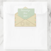  envelop en briefaankondiging vierkante sticker (Tas)