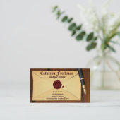  envelop en vulpen Antiek dealer Visitekaartje (Staand voorkant)