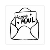 Envelop Happy Mail postzegel Rubberstempel (Afrduk)