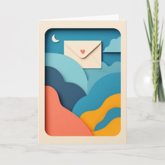 Envelop Hart Hemel Kaart (Voorkant)