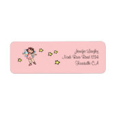 Envelop Mailing Adres Sticker Ballet Meisje (Voorkant)