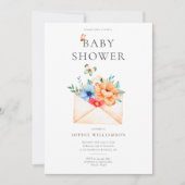  envelop met Baby shower bloemen Kaart (Voorkant)