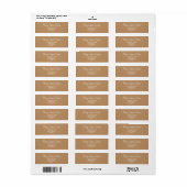 Envelop met eigen retouradres | Kraft bruin Etiket (Full Sheet)