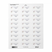 Envelop met eigen retouradres | Waterverf bloem Etiket (Full Sheet)