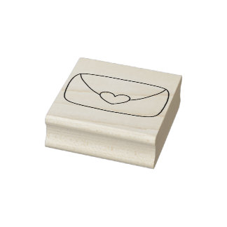 Envelop met Hart Sticker Rubberstempel