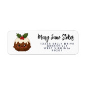 envelop RETOURADRES kerstpudding Etiket (Voorkant)
