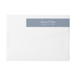 Envelop Retouradres Wrap Around - Stofblauw