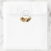 Envelop Seal Bruiloft Stickers Zonnebloemen (Tas)