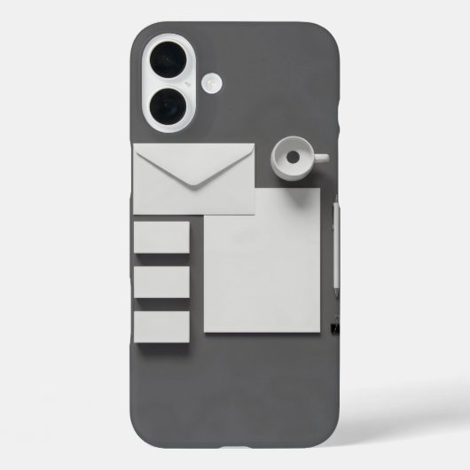 Envelop Visitekaartje Letter en grijze achtergrond Case-Mate iPhone Case (Achterkant)