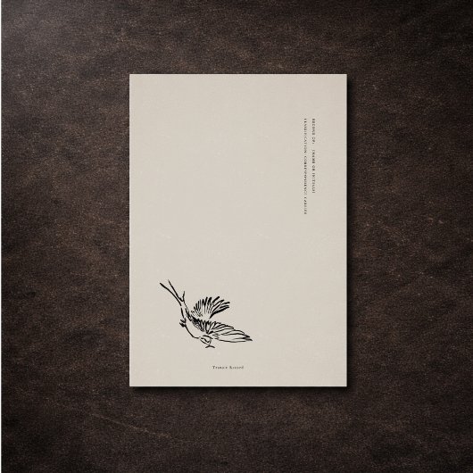 Envelope Insert Enclosure Card- Dark Academia  Informatiekaartje