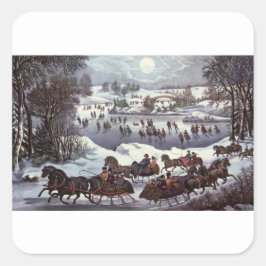 ENVELOPE SEAL : CENTRAAL PARK : New York : 1920 Vierkante Sticker