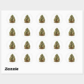 ENVELOPE SEAL : CHRISTMAS TREE RONDE STICKER (Vel)