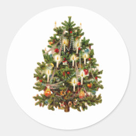 ENVELOPE SEAL : CHRISTMAS TREE RONDE STICKER
