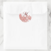 Envelope Seal Flowering Dogwood Monogram Weddensch Ronde Sticker (Tas)