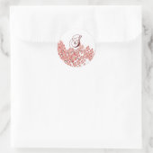 Envelope Seal Flowering Dogwood S Monogram Weddens Ronde Sticker (Tas)