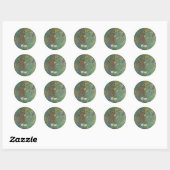ENVELOPE SEAL : KLIMT : GARDEN MET SUNFLOWERS RONDE STICKER (Vel)