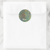ENVELOPE SEAL : KLIMT : GARDEN MET SUNFLOWERS RONDE STICKER (Tas)