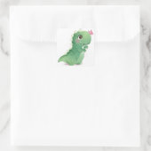 ENVELOPE SEAL STICKER: BABY DINOSAUR VIERKANTE STICKER (Tas)