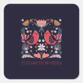 ENVELOPE SEAL STICKER : BOHO BIRDS (Voorkant)