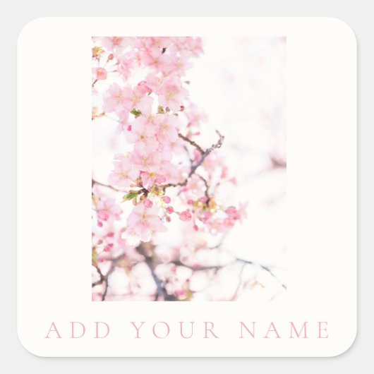 ENVELOPE SEAL STICKER : CHERRY BLOSSOM BRANCH (Voorkant)