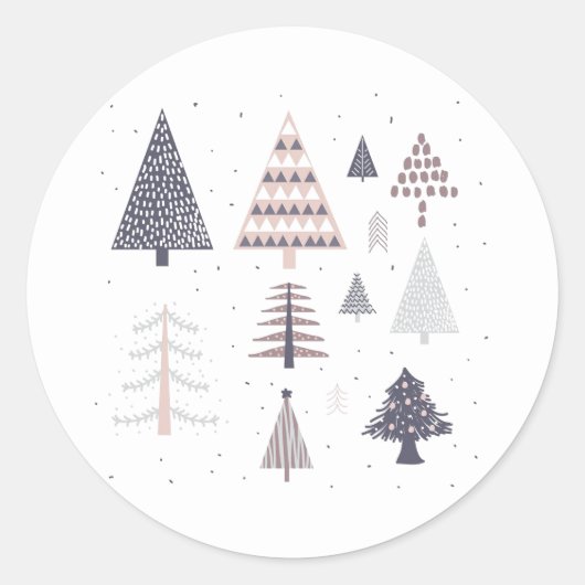 ENVELOPE SEAL STICKER : CHRISTMAS TREMES (Voorkant)