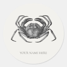 ENVELOPE SEAL STICKER : CRAB