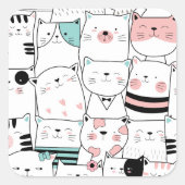 ENVELOPE SEAL STICKER : HAPPY CAT'S (Voorkant)