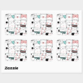 ENVELOPE SEAL STICKER : HAPPY CAT'S (Vel)