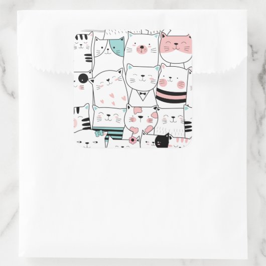 ENVELOPE SEAL STICKER : HAPPY CAT'S (Tas)