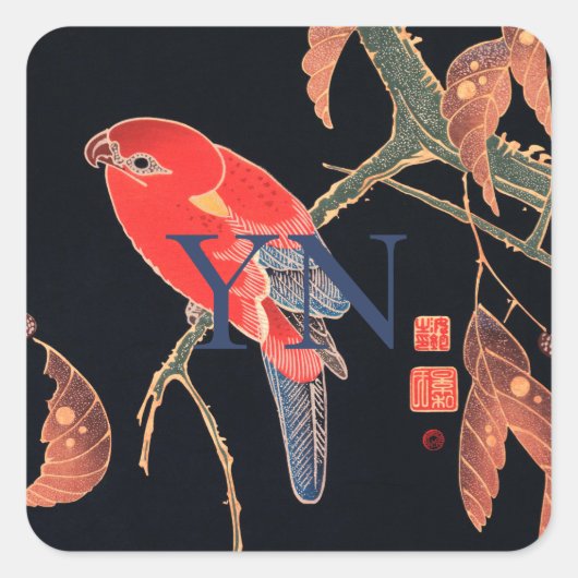 ENVELOPE SEAL STICKER : JAPANESE WOODBLOCK (Voorkant)