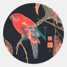 ENVELOPE SEAL STICKER : JAPANESE WOODBLOCK