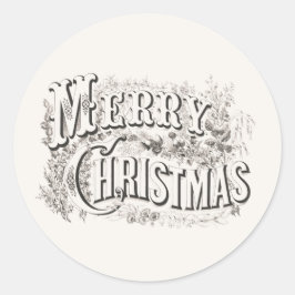 ENVELOPE SEAL STICKER :  MERRY CHRISTMAS