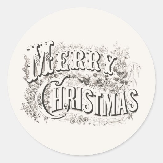 ENVELOPE SEAL STICKER : MERRY CHRISTMAS (Voorkant)