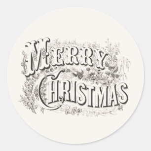 ENVELOPE SEAL STICKER :  MERRY CHRISTMAS