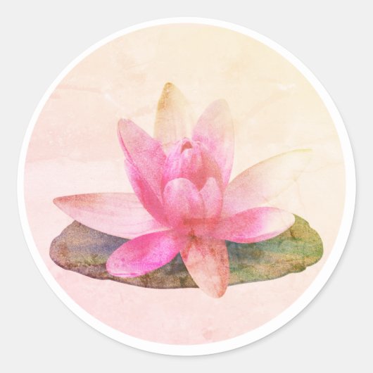 ENVELOPE SEAL STICKER : PINK LOTUS (Voorkant)